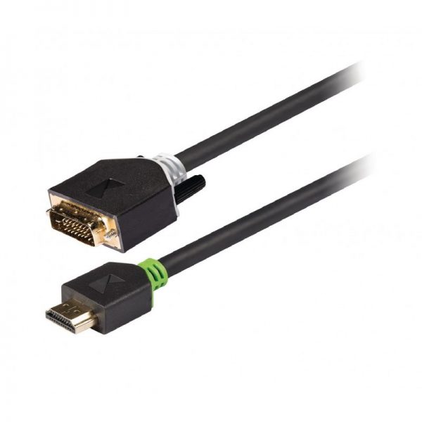 Câble DVI vers HDMI™, DVI-D mâle vers connecteur HDMI™, 2 m, gris