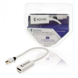 Câble adaptateur Mini DisplayPort vers HDMI™, mini DisplayPort mâle vers sortie HDMI™, 0,20 m, blanc