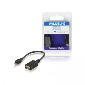 Adaptateur USB Femelle - Micro USB Mâle - OTG Noir avec SmartParts