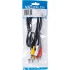 Câble Vidéo Composite 3RCA M - 3RCA M 3x RCA Mâles - 3x RCA Mâles 1.50 M Noir