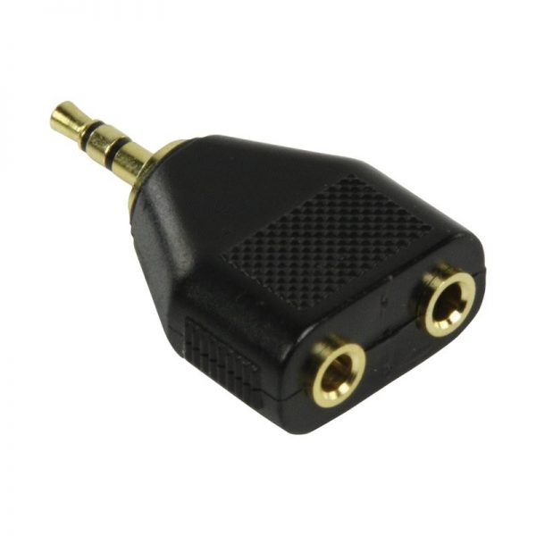 Adaptateur Jack stereo 3,5 mm MALE --2 X 3,5 FEMELLE