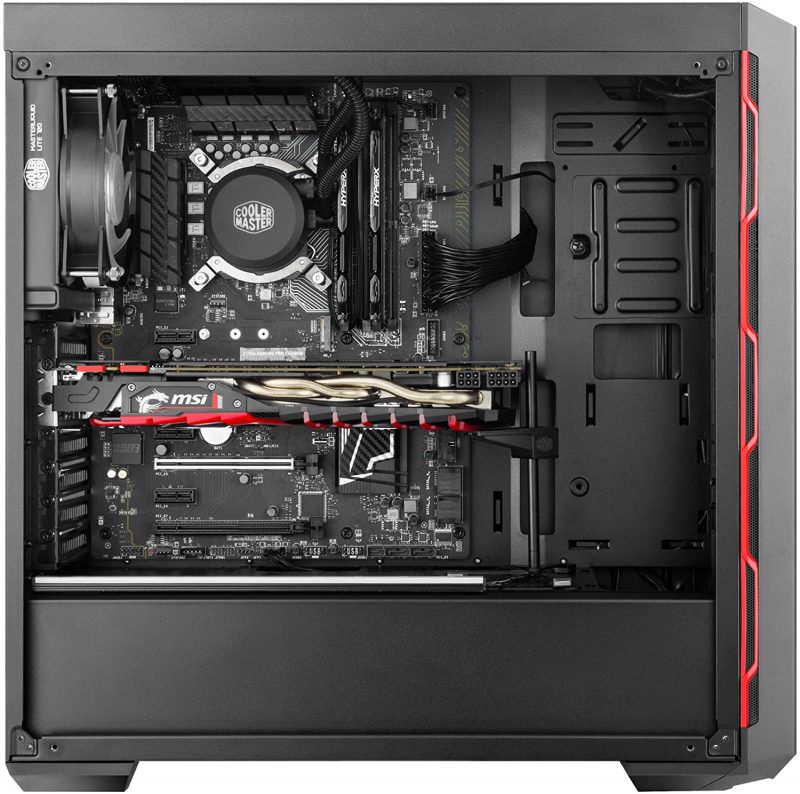 Boitier ATX Cooler Master MasterBox MB600L (Noir/Rouge) - Discomputer