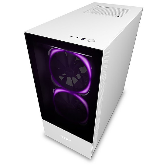 Boitier Moyen Tour ATX NZXT H510 Elite RGB avec panneau vitré (Blanc) -  Discomputer