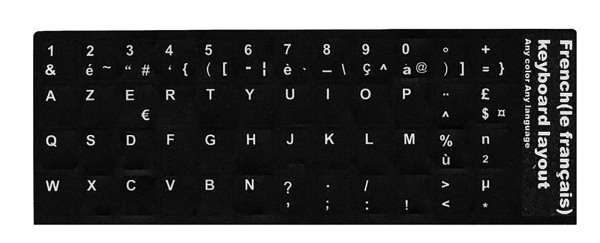 Sticker pour clavier azerty français