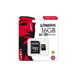 Carte mémoire MicroSD KINGSTON 16 Go + Adaptateur