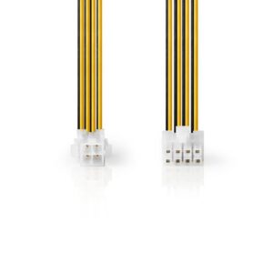 Câble Adaptateur d'alimentation interne EPS 8-pins Mâle - P4 Femelle 0.15 mètre