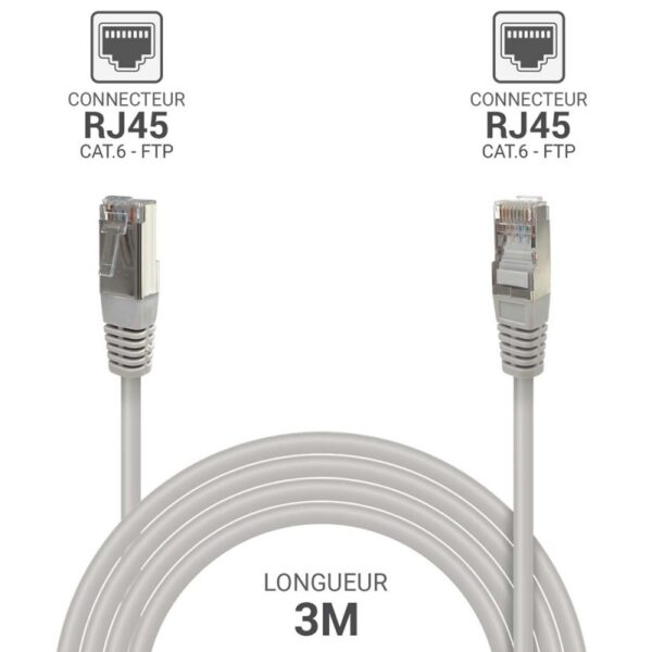 Câble RJ45 3m cat 6