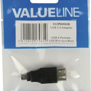 Adaptateur Port USB 2.0 USB A Femelle ----- mini USB à 5 broches mâle