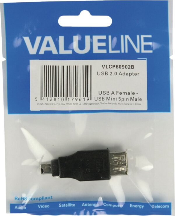 Adaptateur Port USB 2.0 USB A Femelle ----- mini USB à 5 broches mâle