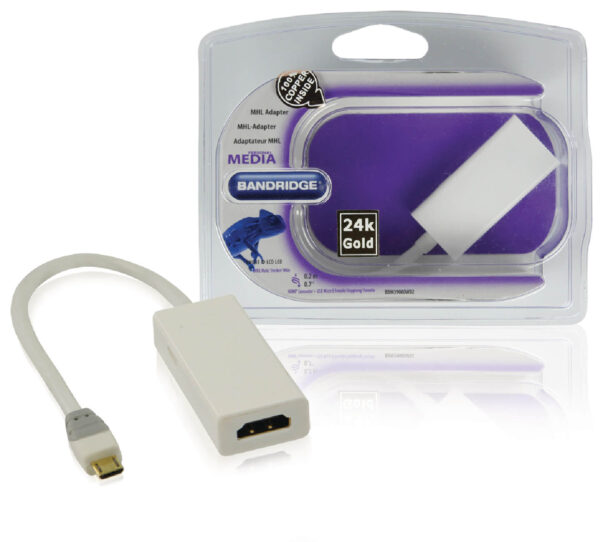 MHL Kabel USB Micro-B 5-Pins Mâle - HDMI 