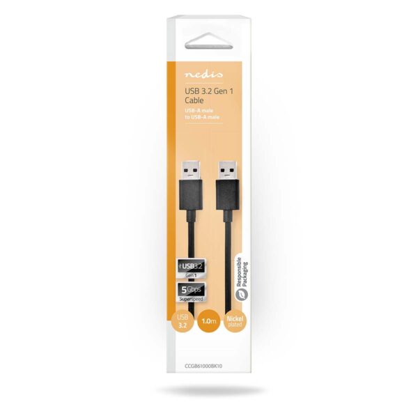 Câble USB 3.2 GEN 1 Mâle-Mâle Nedis