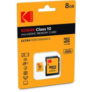 Carte mémoire MicroSDHC 8GB Kodak + Adapter CL10 Extra Blister