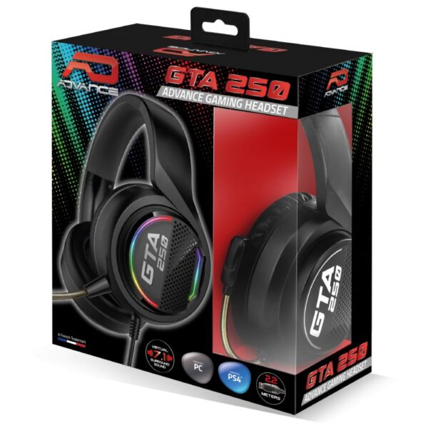Casque Gaming filaire Spirit of Gamer GTA 250 RVB Noir